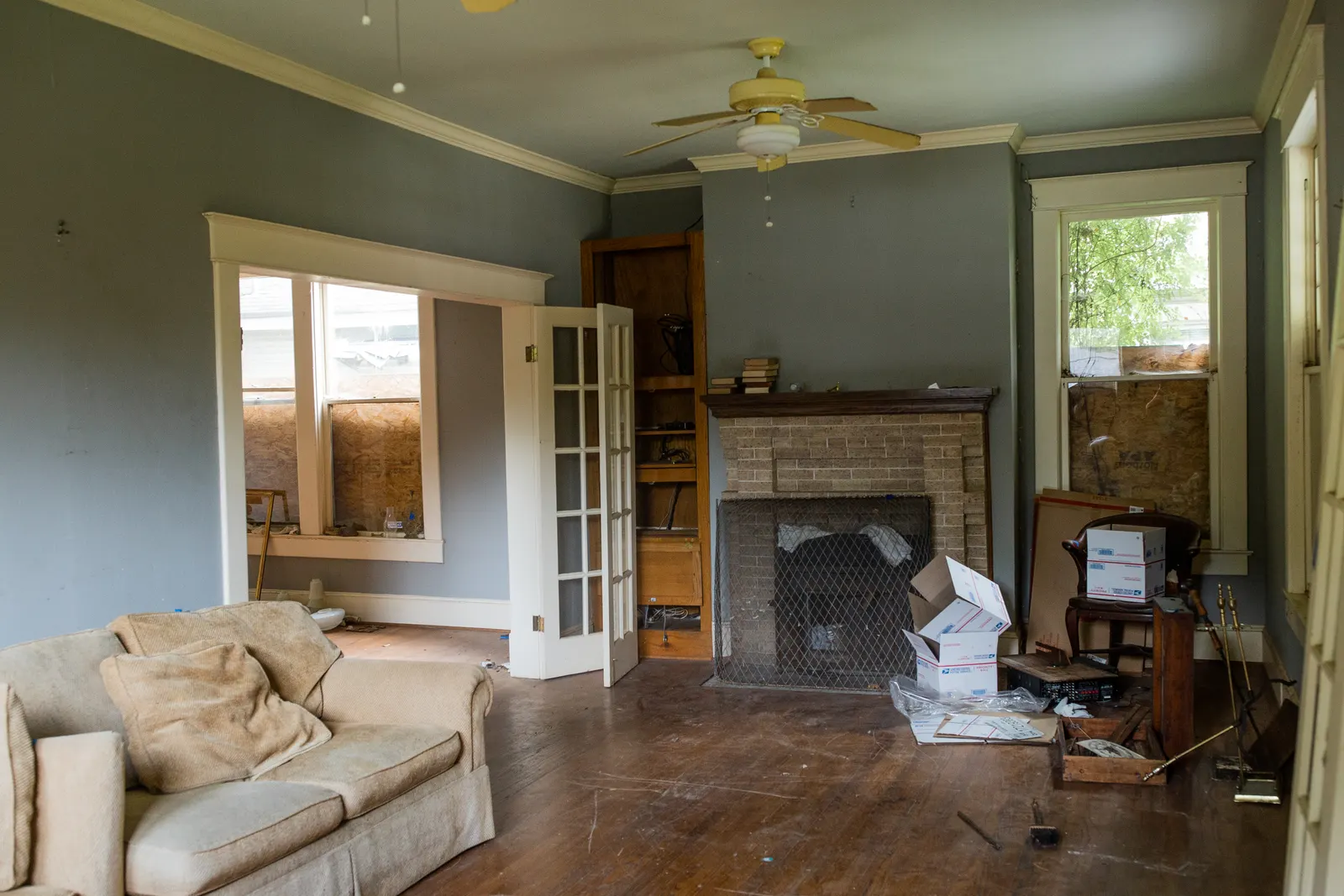 A 1912 Home, Saved Living Room before